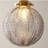 Modern Globe Ribber Glass Brass Pendant Light In Leaf Pattern-1763198149