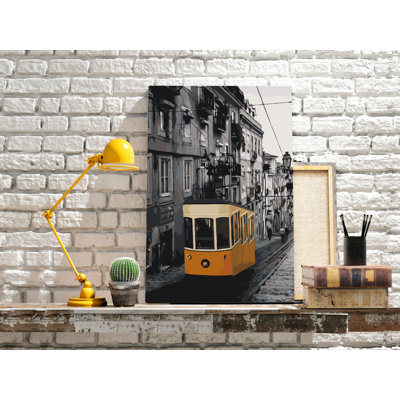 " Tram In Lisbon " Painting Print
