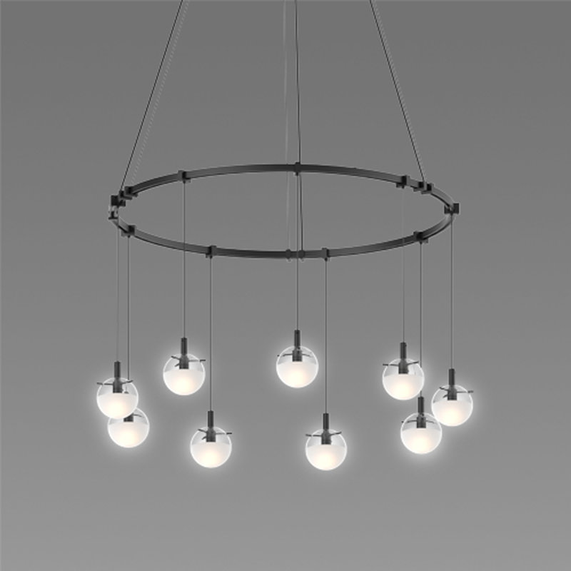 Suspenders 9 - Light Satin Black Cluster Pendant