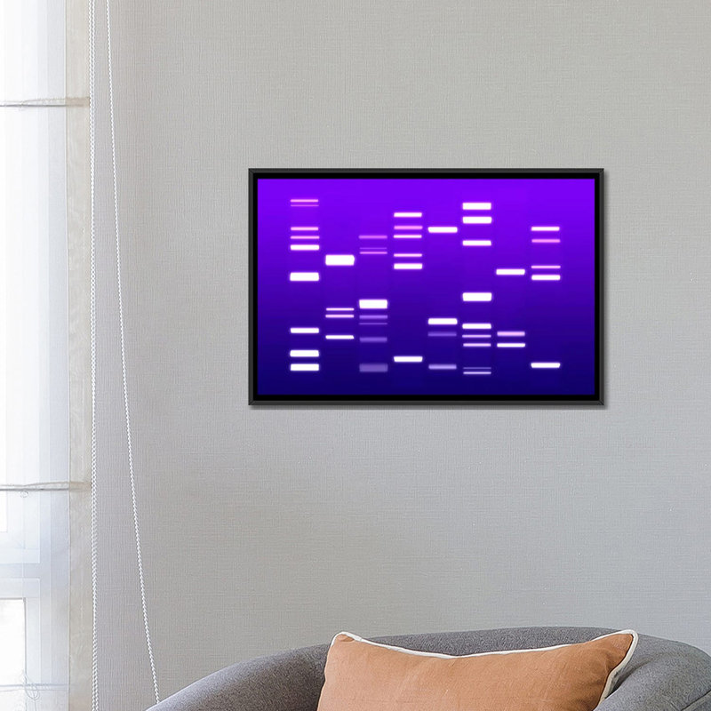 «ADN Genetic Code» par Michael Tompsett, impression sur toile, H 18 po x l 26 po x P 1,5 po, Toile avec cadre noir