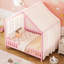 Lit peu encombrant, lit sur pied avec auvent, cadre de lit en forme de maison pour la maison-1441641958-1441641959
