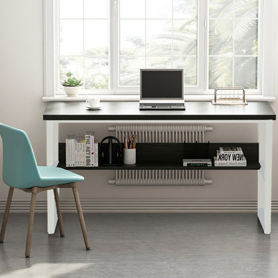 Sandita Computer Desk with Open Shelves, Office/Home Universal Storage Desk, Writing Desk Computer Desk with