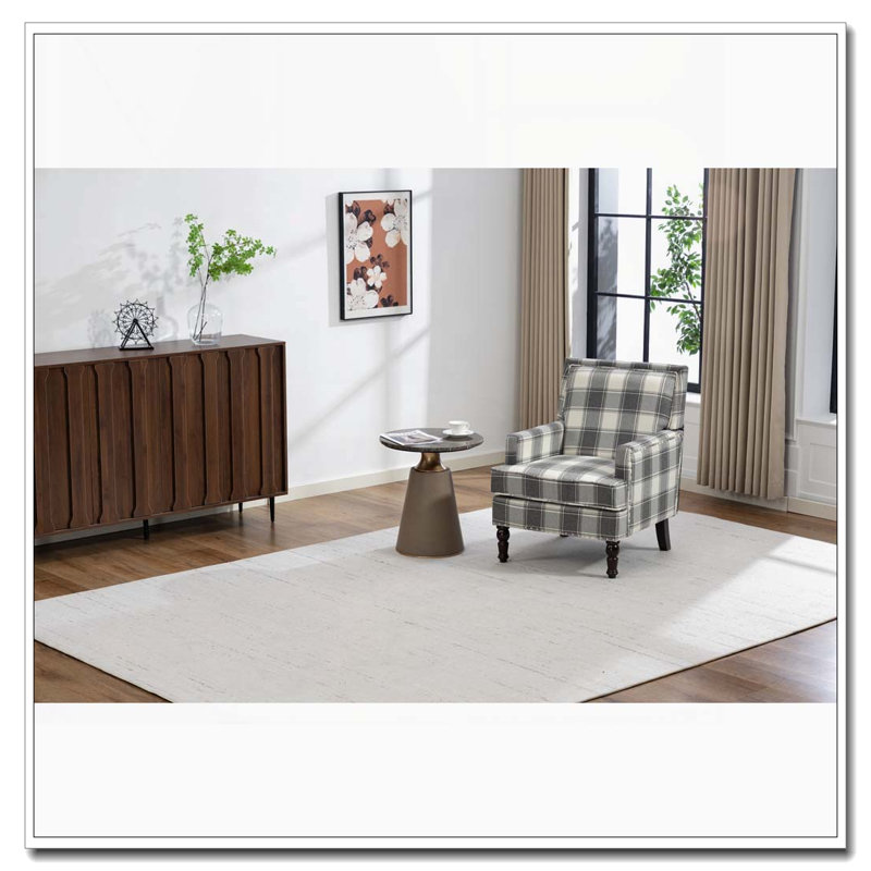 Chaise d'appoint rembourrée, Gris ancien