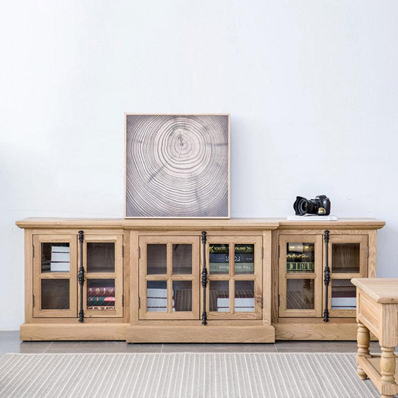 Meuble télé Modern Burlywood, H 25,59 po x L 78,74 po x l 19,69 po