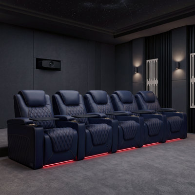 Rangée de cinéma maison en cuir fleur 7 couleurs