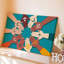 Toile, une illustration numérique vibrante mettant en vedette un cercle de mains variées représentant chacune un art mural sur toile différent-44223639