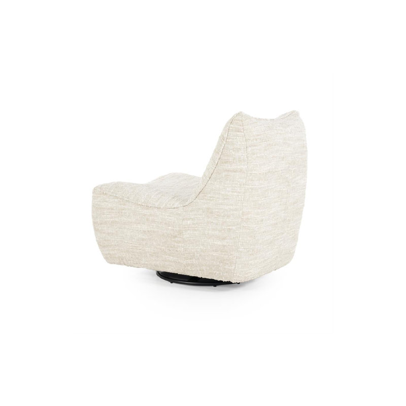 Accent Chair Swivel Lounge Chair, Beige Fabric