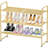 32'' Wide 3-Tier Metal Mesh Shoe Rack for Closet, Stackable and Adjustable, Good for High Heels-1156727743