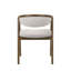 Chaise d'appoint en chenille et noyer Delina