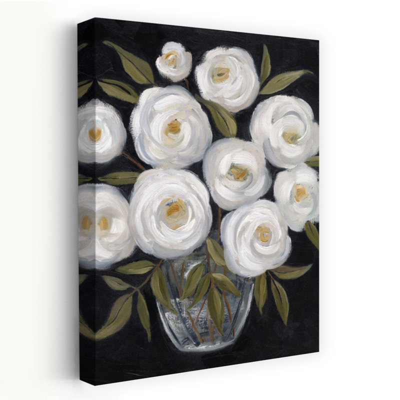 Camellia Joy, art floral contemporain, H 24 po x l 16 po