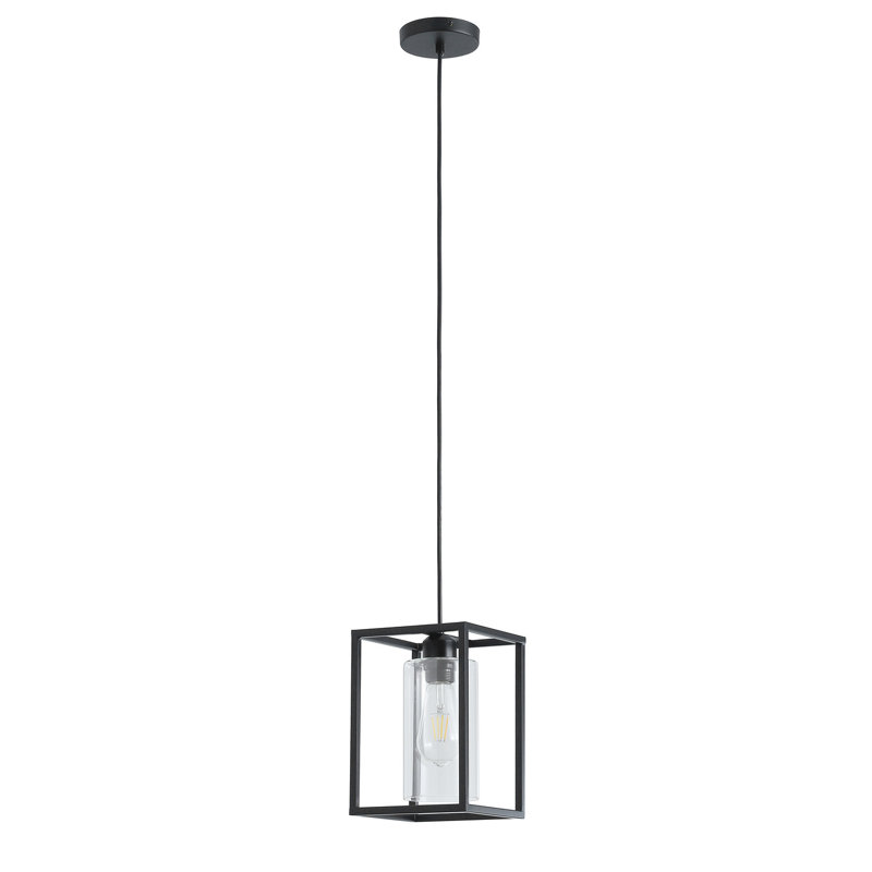 Luminaire suspendu rectangulaire 1 lumière Elijahwan