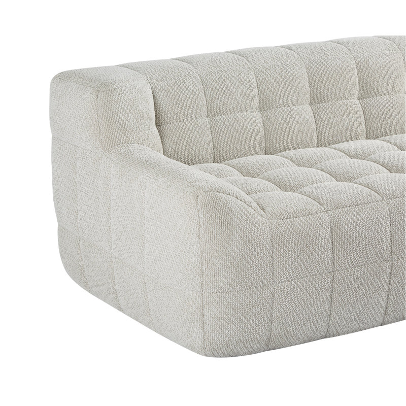 Full Compression Sofa, Beige Velvet
