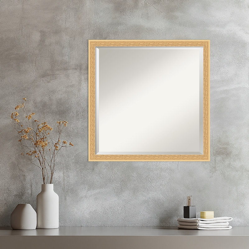 Miroir mural Bethany, Doré, 22 po x 22 po
