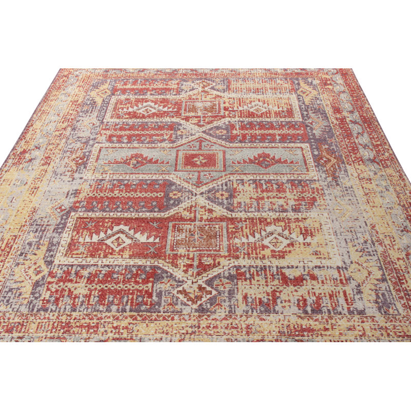 Homage Hand Knotted Wool Geometric Area Rug, Rectangle 9'3" x 11'10"