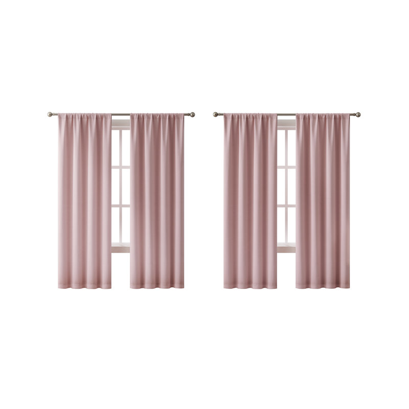 Blackout Curtain Panel Pair, Blush, 38" W x 84" L