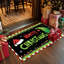 Tapis de porte antidérapant pour intérieur/extérieur, 40 x 60 cm, motif typographique rouge « Fêtes ».-727083347-727083350