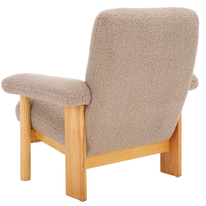 Natheniel Upholstered Armchair, Natural, Beige