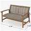 Causeuse Hampton Wood + Wicker