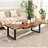  Live Edge Coffee Table with U Shaped Legs and South American Walnut, with Drawer Storage-563273367