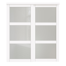 60"Wx78"H 3-Lite Frosted Glasses Pantry Closet Sliding Door Panels Only