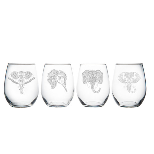 Bloomsbury Market Elleker 15oz. Wine Glass Set | Wayfair