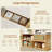 31.5" Lift Top Coffee Table Fluted Wood Coffee Table with Hidden Storage-116142412