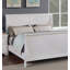 Ensemble de lit 1pc de style contemporain avec lit-bateau et tête de lit à finition blanche