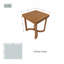 Table d'appoint carrée d'extérieur en acacia