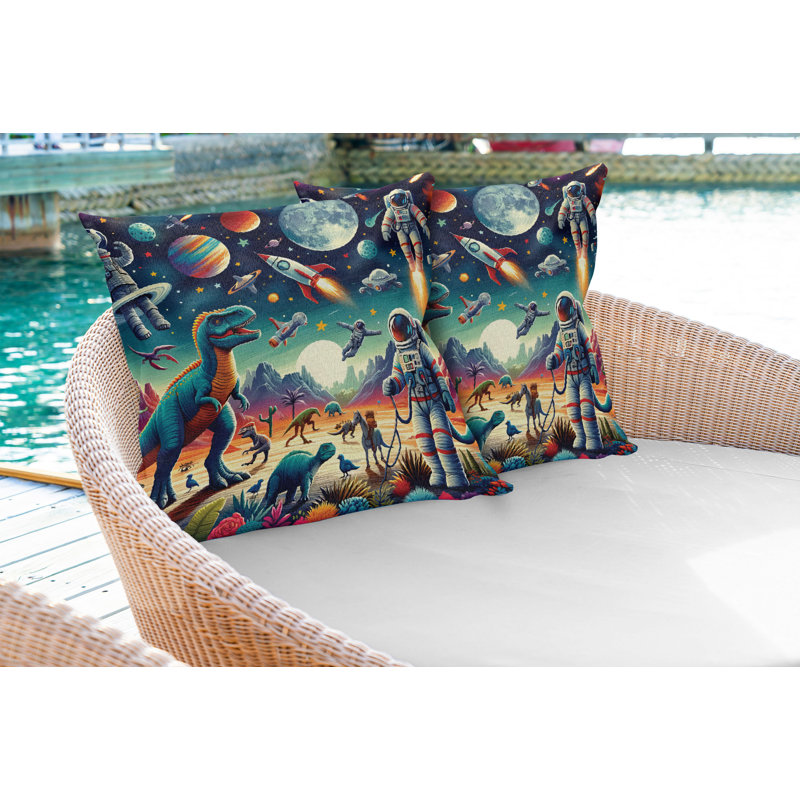 Fabric Reversible Throw Pillow, 16"H x 16"W, Square