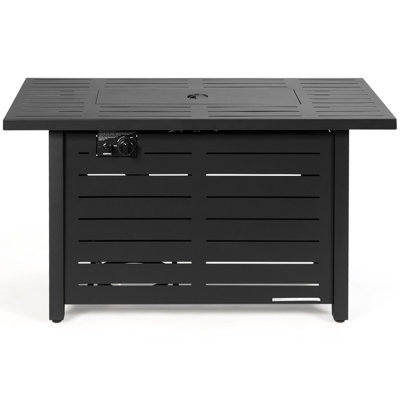 Rectangle Steel Propane Fire Pit Table