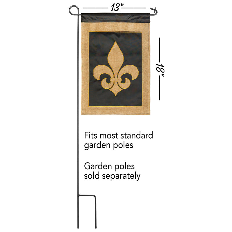Drapeau de jardin en polyester Azniv, H 18 po x l 13 po