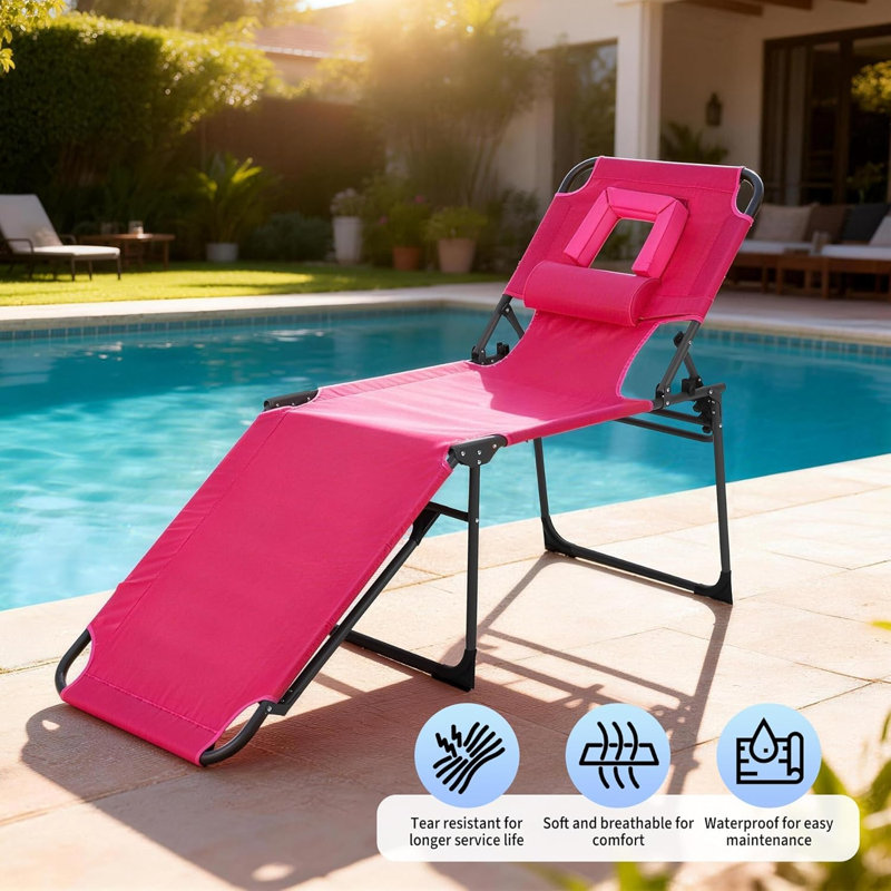Outdoor Lounge Chair, Pink