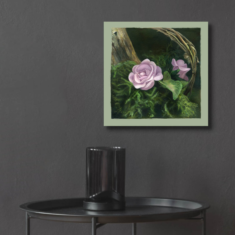 Art mural en verre acrylique «Country Rose» par Art and a Little Magic, H 12 po x l 12 po x P 0,13 po