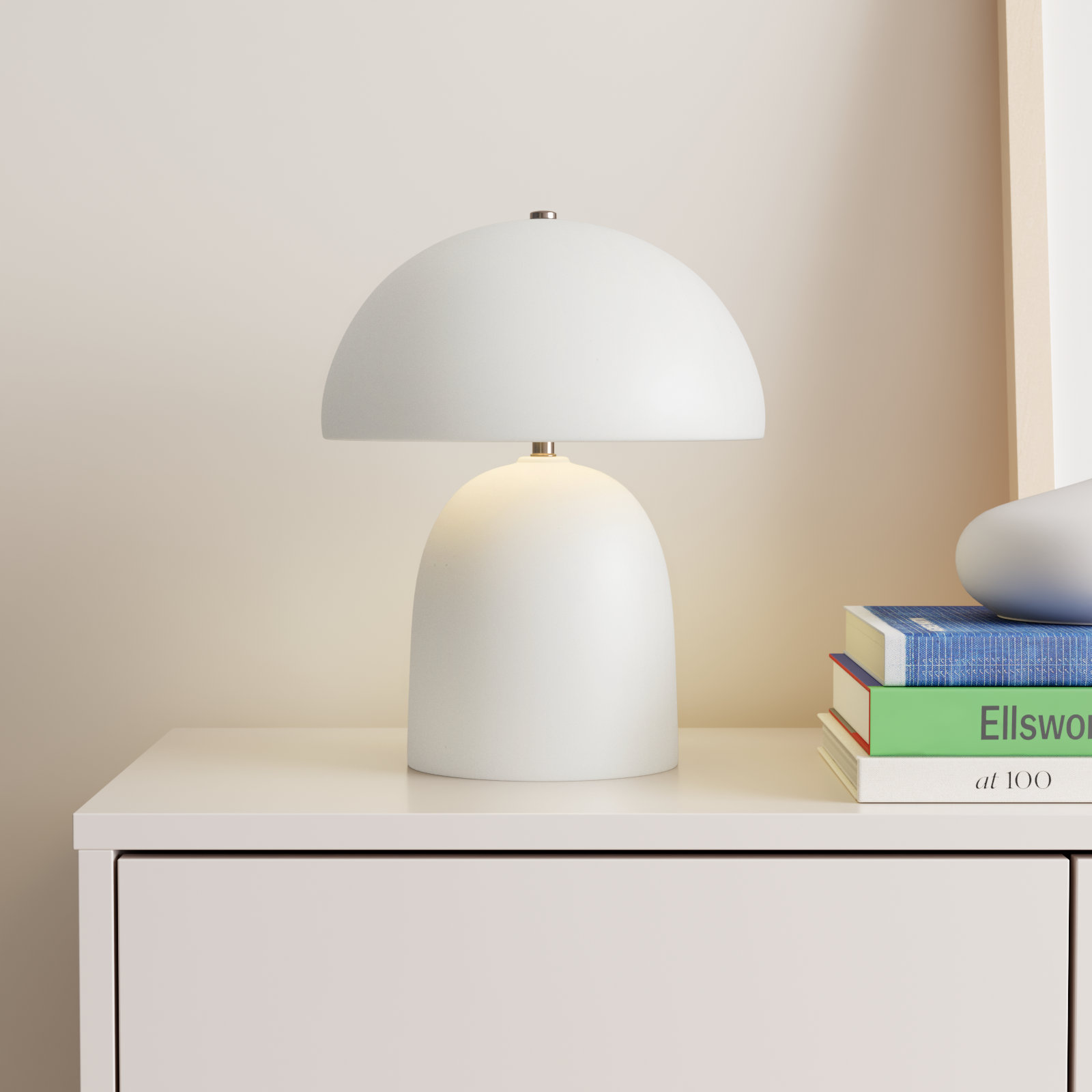 Hardacre Ceramic Table Lamp, Matte White
