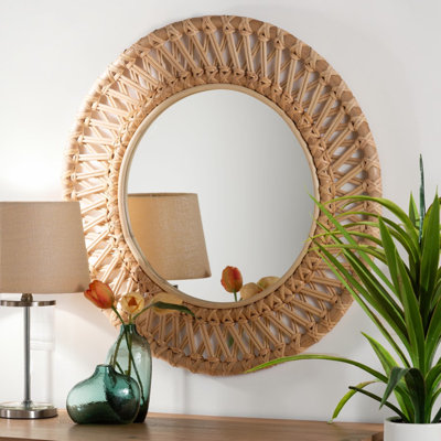 Miroir mural en rotin naturel Munson