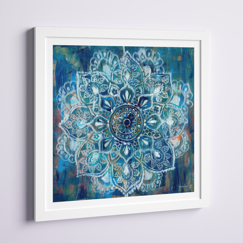 «Mandala II», reproduction de photo, H 24 po x l 24 po x p 1 po, Papier encadré blanc