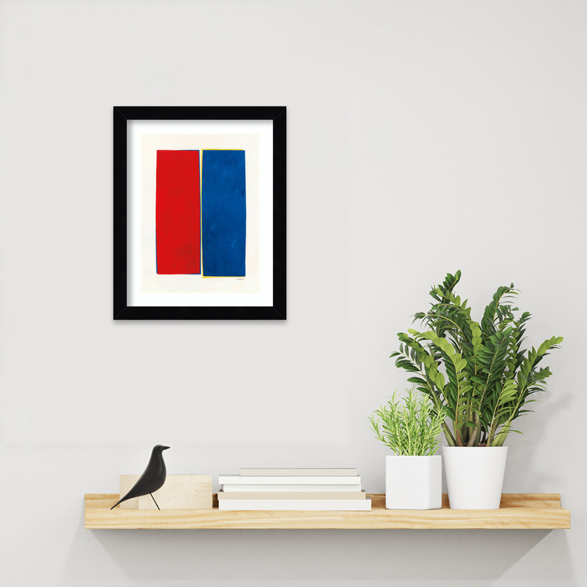 Monolithic II Wood Framed Wall Art Print, Black Framed, 13" H x 11" W