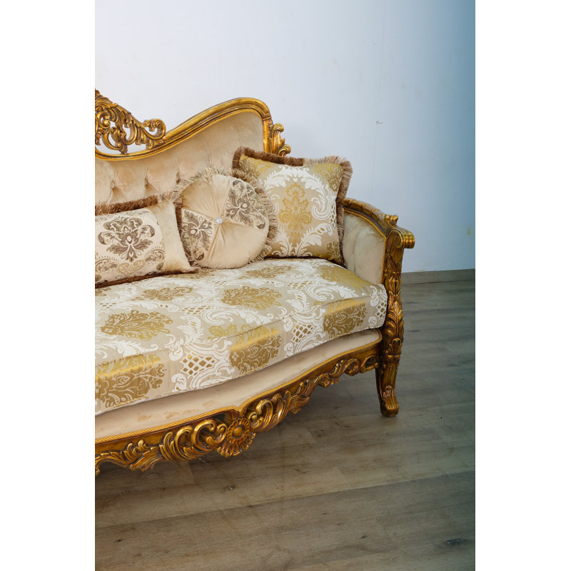 Maggiolini Loveseat, Gold, beige, light brown, Dark Gold