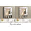 Armoire à pharmacie 24 po x 30 po avec miroir pour salle de bain, miroir de salle de bain mural avec rangement, tablettes réglables, cadre en aluminium, fixation en surface