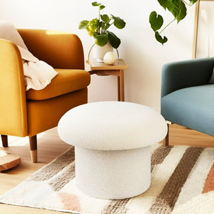 Mushroom Upholstered Storage Ottoman