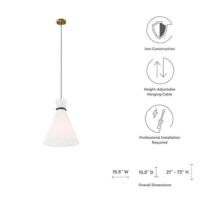Starlight White Satin Brass 72" LED Indoor/Outdoor Pendant Light