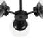 3 - Light Modern Clear Glass Shade Sputnik Semi Flush Mount-123043397