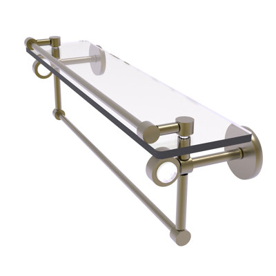 Margolis Glass Bracket Shelf with Towel Bar