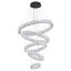 Lustre en cristal spiralé noir à 5 couches D40 "x H150" 2700k-6000k