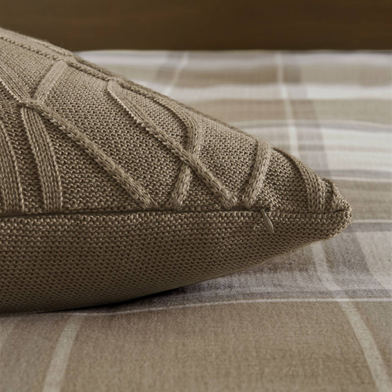 Urban Cabin Luxe Cotton Jacquard Queen Comforter Set in Brown
