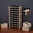 Solid Wood Stackable Wine Rack, Wooden Bottle Storage Cabinet, Natural Finish