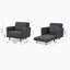 Fauteuil en polyester l 36,6 po Lekha-78968925