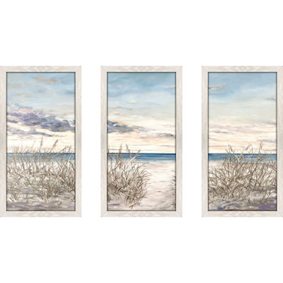 "Peaceful Beaches", impression sur acrylique 3 pièces