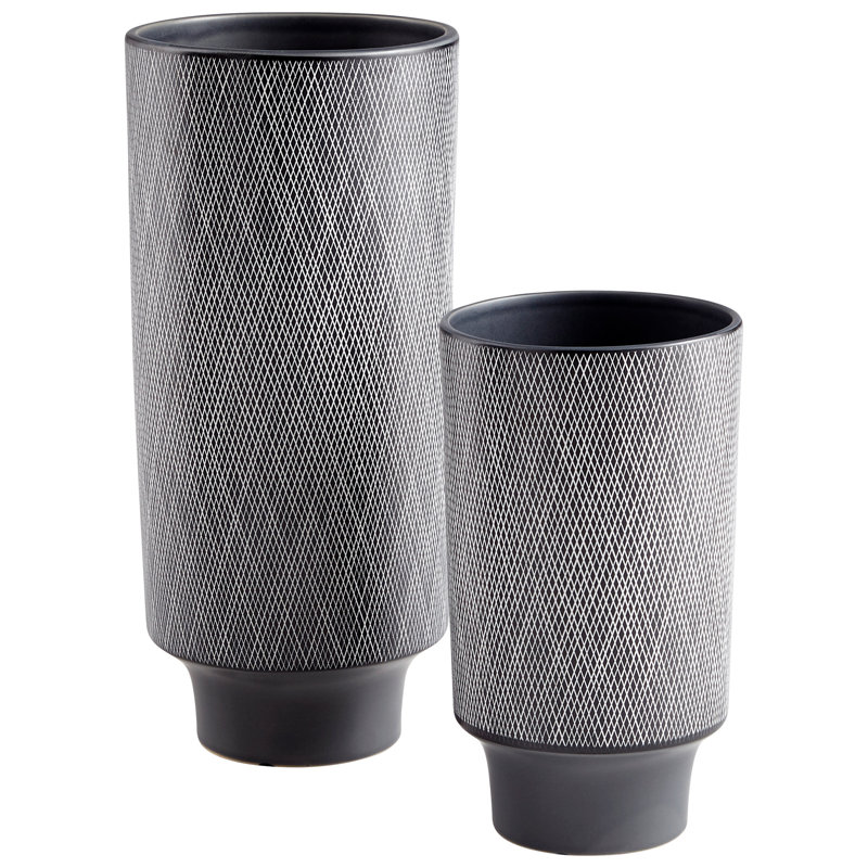 Vase de table San Leandro, H 14 po x l 6,25 po x P 6,25 po