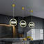 Luminaire suspendu en cristal doré Luminaire suspendu à DEL à intensité variable pour chambre à coucher, salon, îlot de cuisine (paquet de 1)